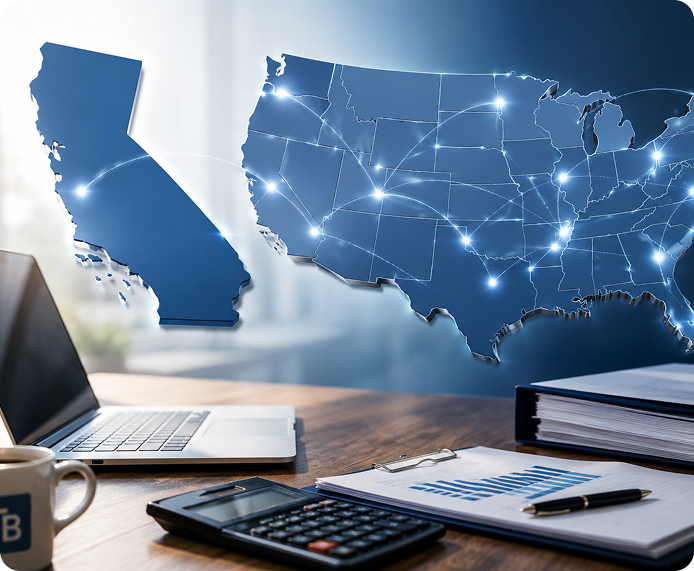 Sales tax filing documents and calculator